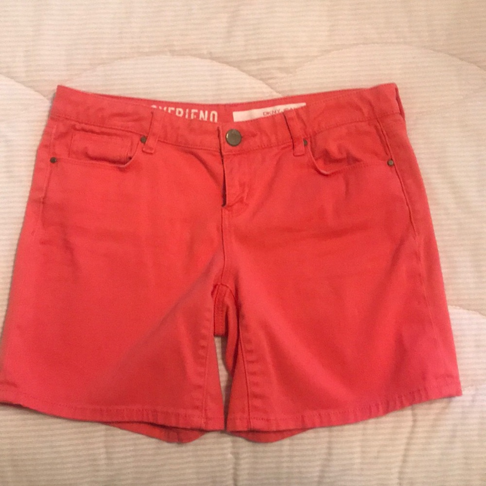 DKNY Coral Denim Shorts